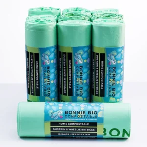 120-140L Compostable Garbage & Wheelie Bin Bags - BONNIE BIO 10 ROLLS (10 BAGS PER ROLL)