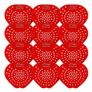 Flat Urinal Screens, Cherry, 12-Pack