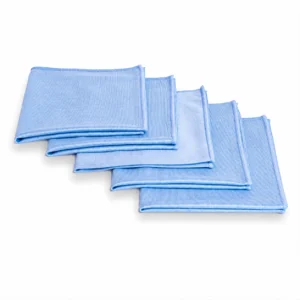 Glass microfibre cloths, blue 5-pack