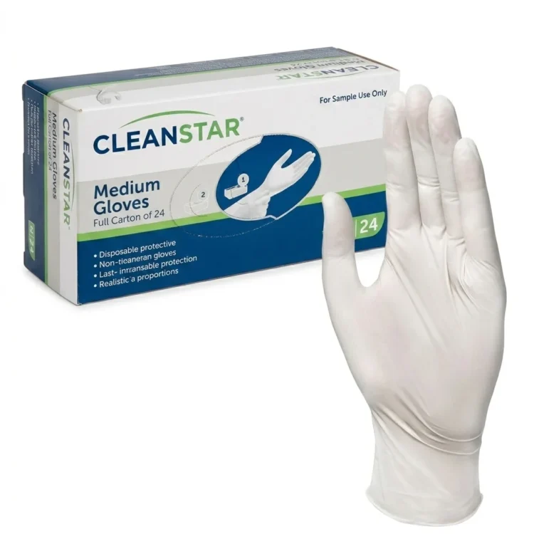 Medium gloves, full carton of 24