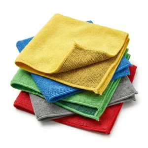 Microfibre cloths with scourer, 5-pack